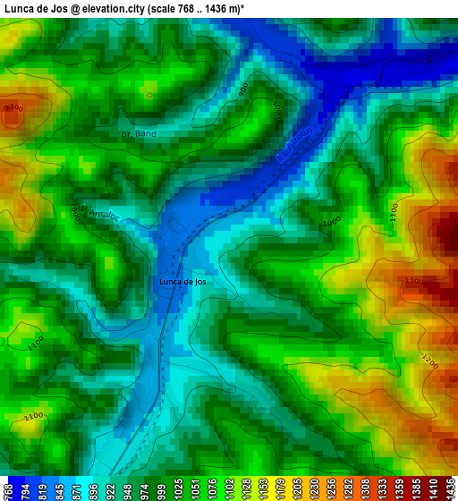 Lunca de Jos elevation map