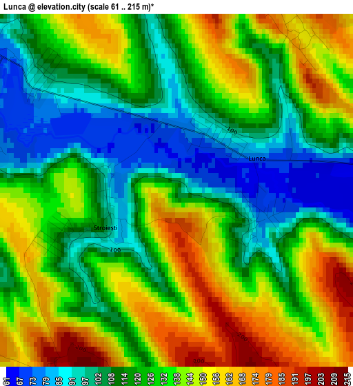 Lunca elevation map