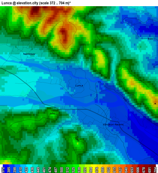 Lunca elevation map