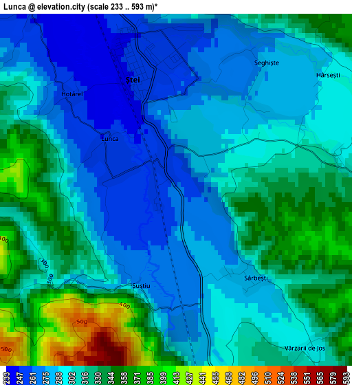 Lunca elevation map