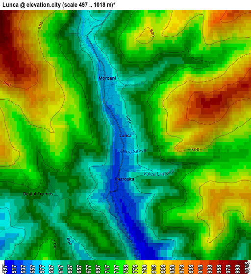 Lunca elevation map