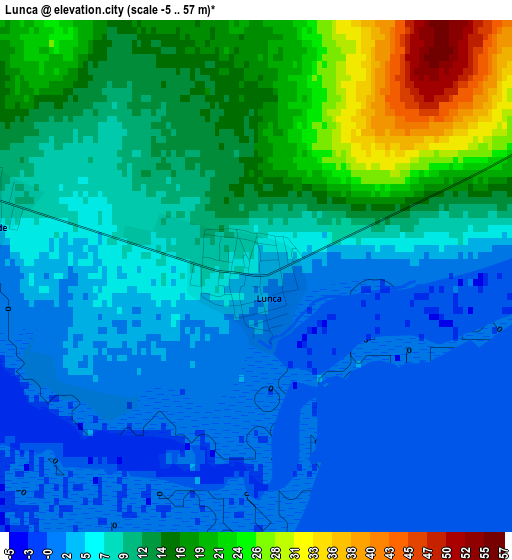 Lunca elevation map