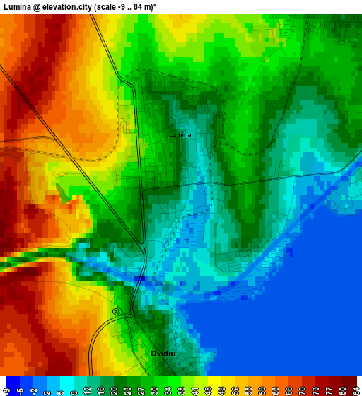 Lumina elevation map