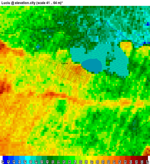 Luciu elevation map