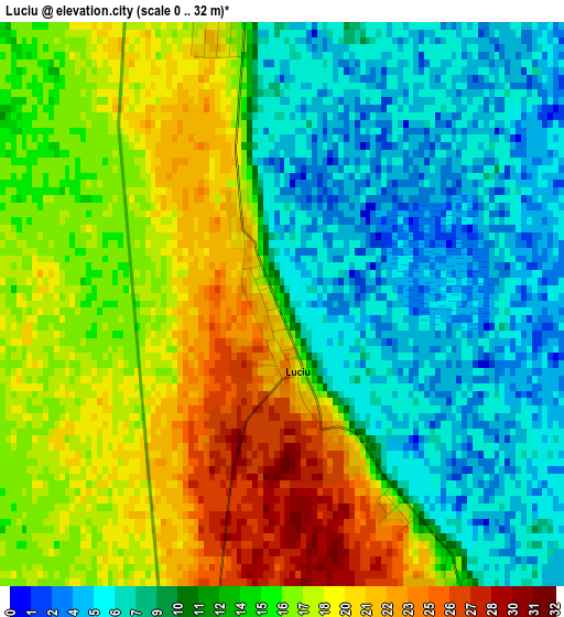 Luciu elevation map