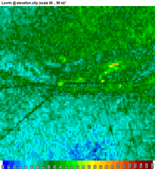 Lovrin elevation map