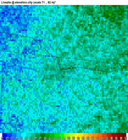 Livezile elevation map