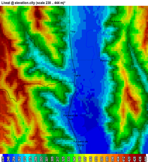 Livezi elevation map