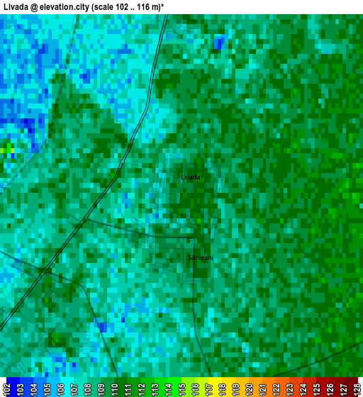 Livada elevation map