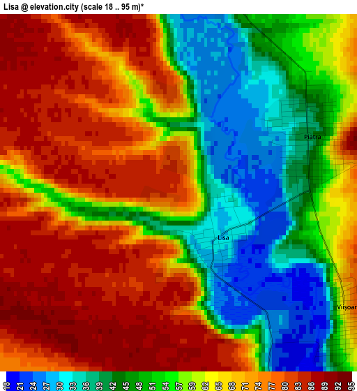 Lisa elevation map