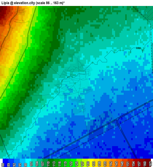 Lipia elevation map