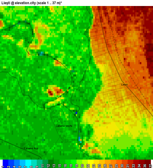 Lieşti elevation map