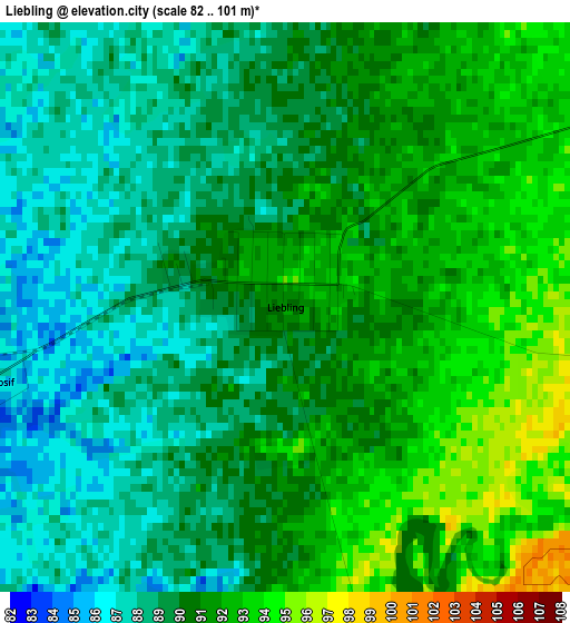 Liebling elevation map