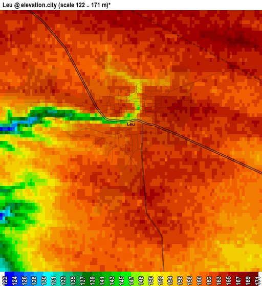 Leu elevation map