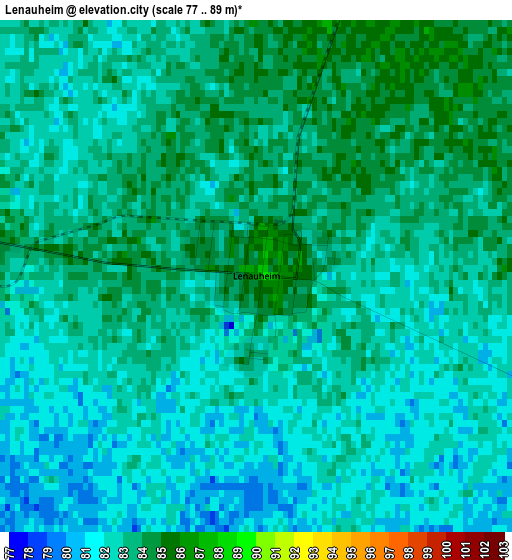 Lenauheim elevation map