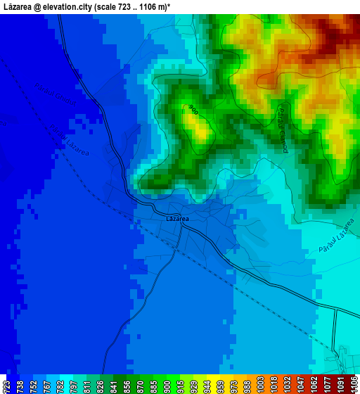 Lăzarea elevation map