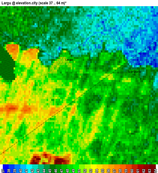 Largu elevation map