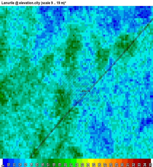 Lanurile elevation map