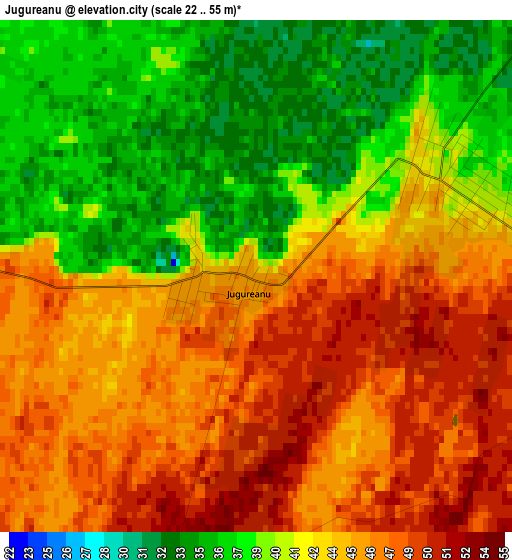 Jugureanu elevation map