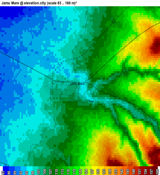 Jamu Mare elevation map