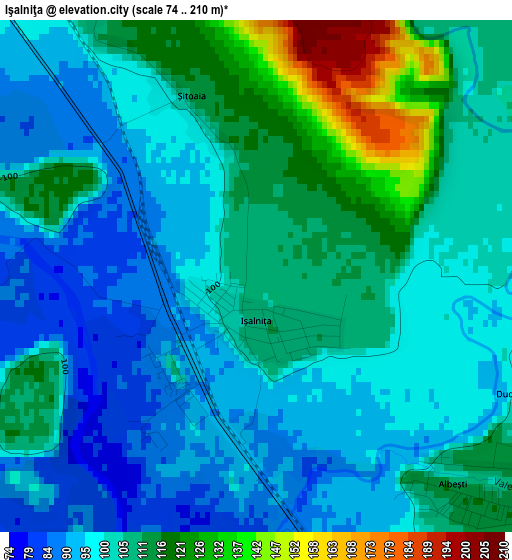 Işalniţa elevation map