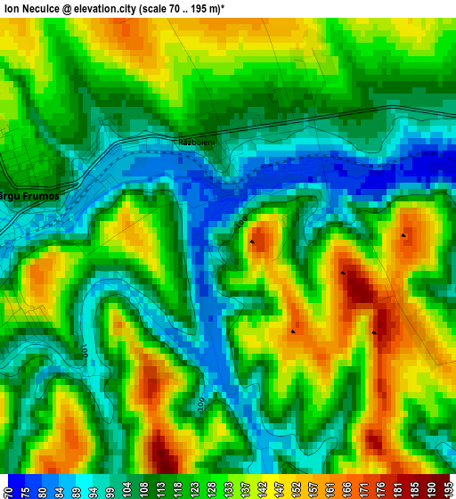 Ion Neculce elevation map