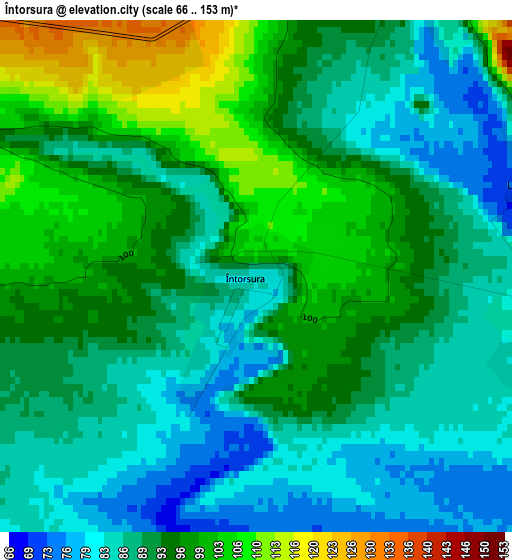 Întorsura elevation map