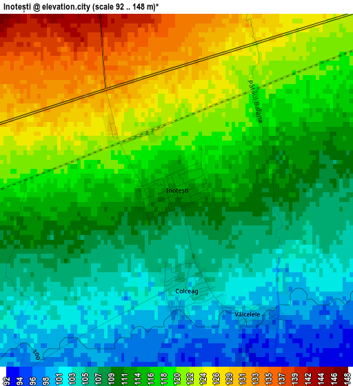 Inotești elevation map