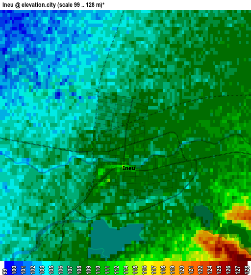 Ineu elevation map