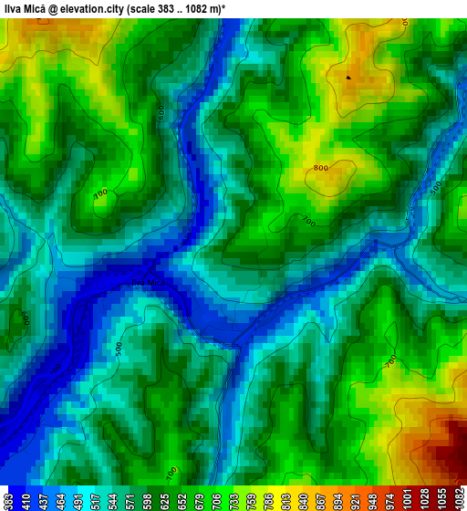 Ilva Mică elevation map