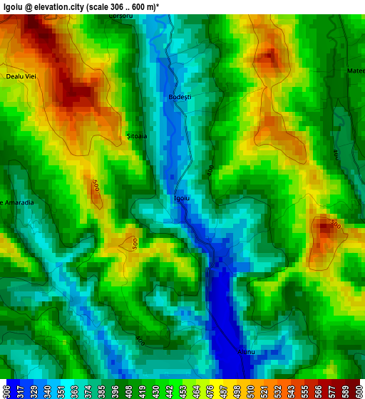 Igoiu elevation map