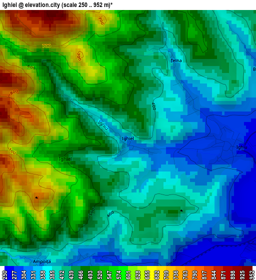 Ighiel elevation map