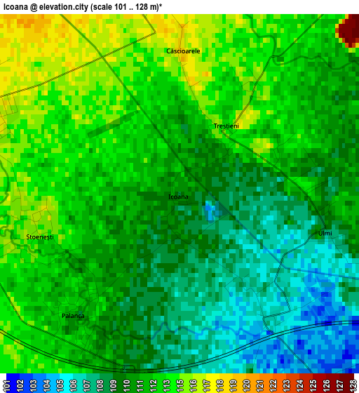 Icoana elevation map