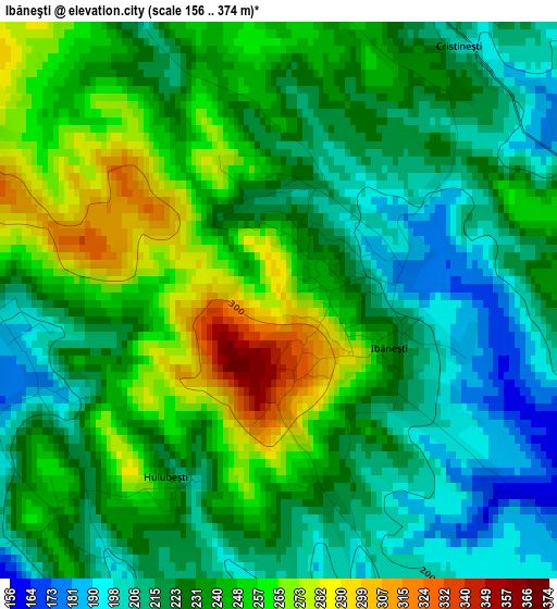 Ibăneşti elevation map