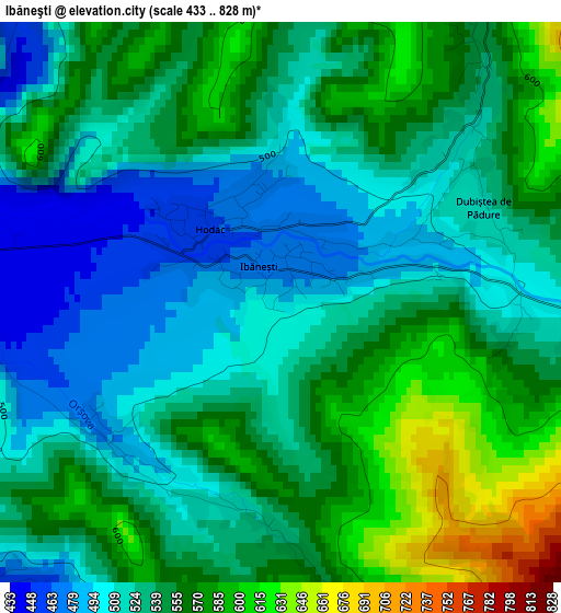 Ibăneşti elevation map