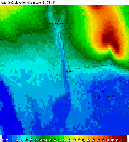 Iazurile elevation map