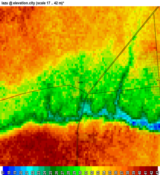 Iazu elevation map