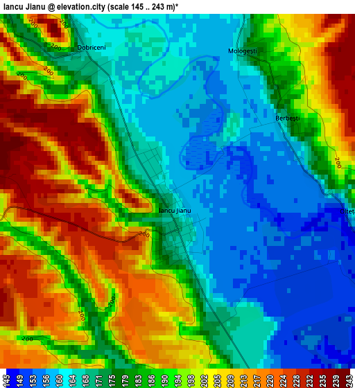 Iancu Jianu elevation map