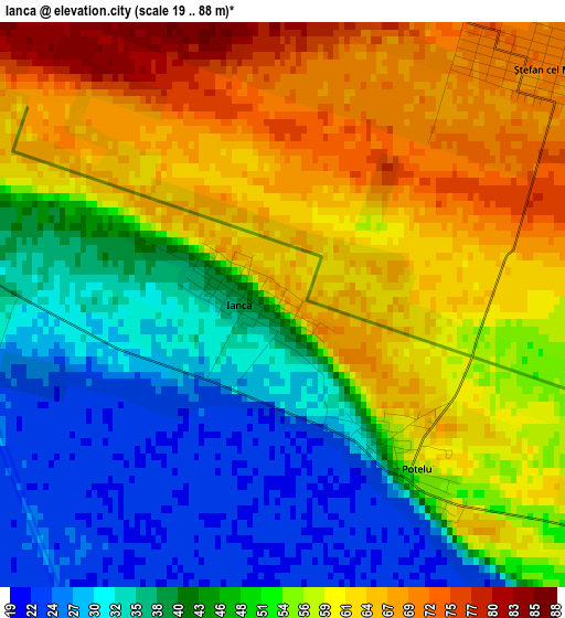 Ianca elevation map