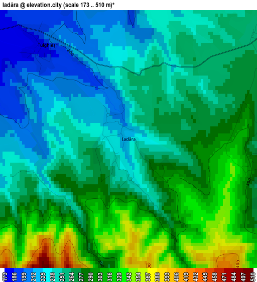 Iadăra elevation map