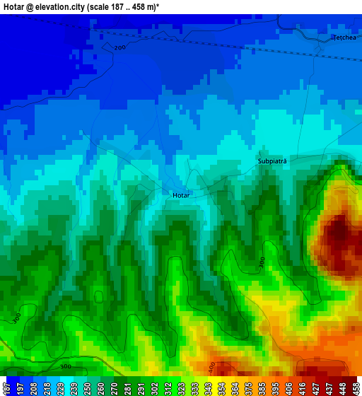 Hotar elevation map