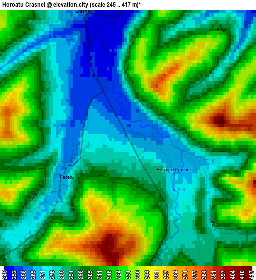 Horoatu Crasnei elevation map