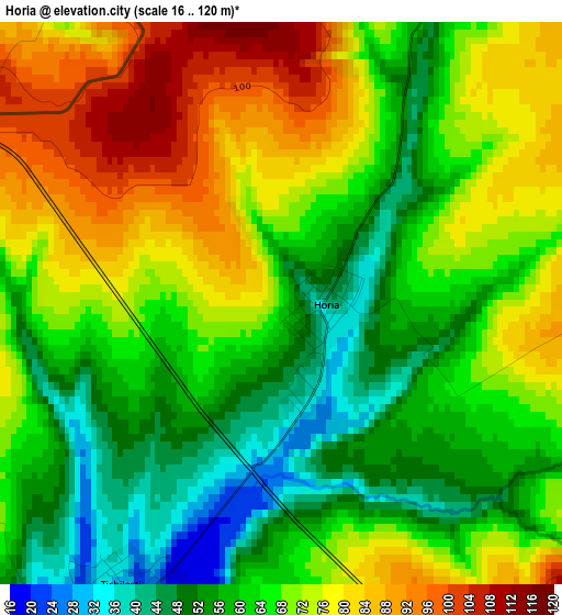 Horia elevation map