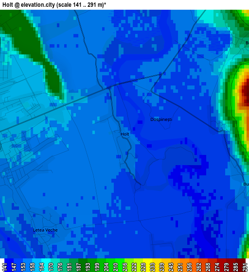 Holt elevation map