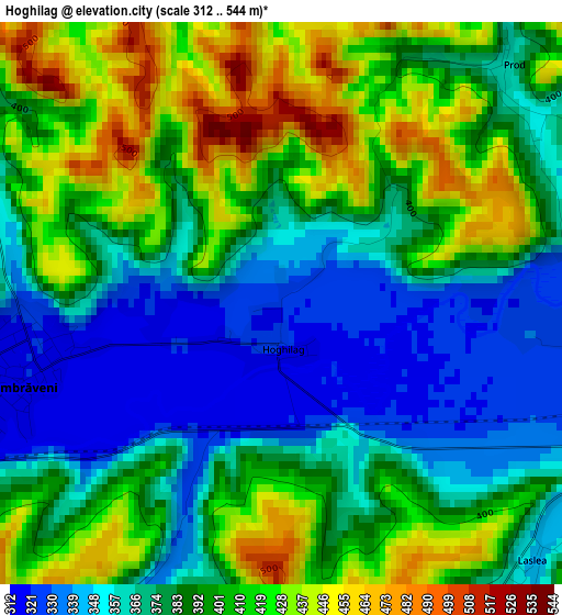 Hoghilag elevation map