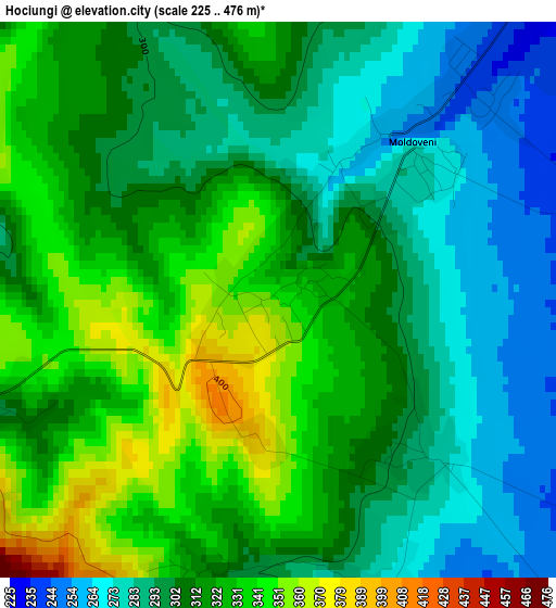 Hociungi elevation map