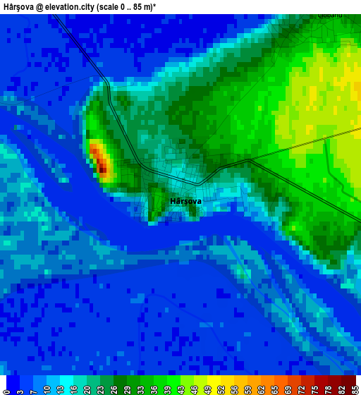 Hârşova elevation map