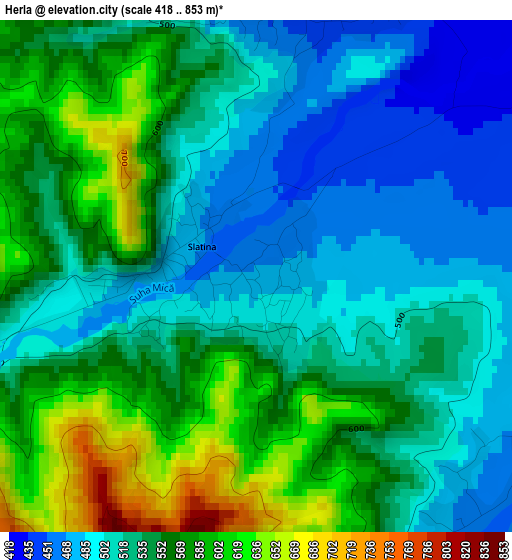 Herla elevation map