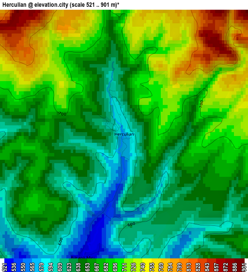 Herculian elevation map