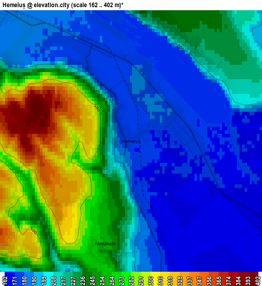 Hemeiuș elevation map